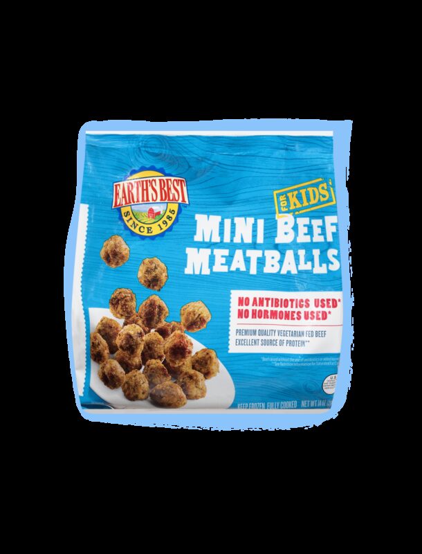 Earths best mini beef meatballs toddler fop